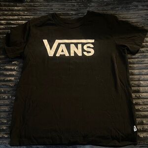 Vans Black Tee with White Logo